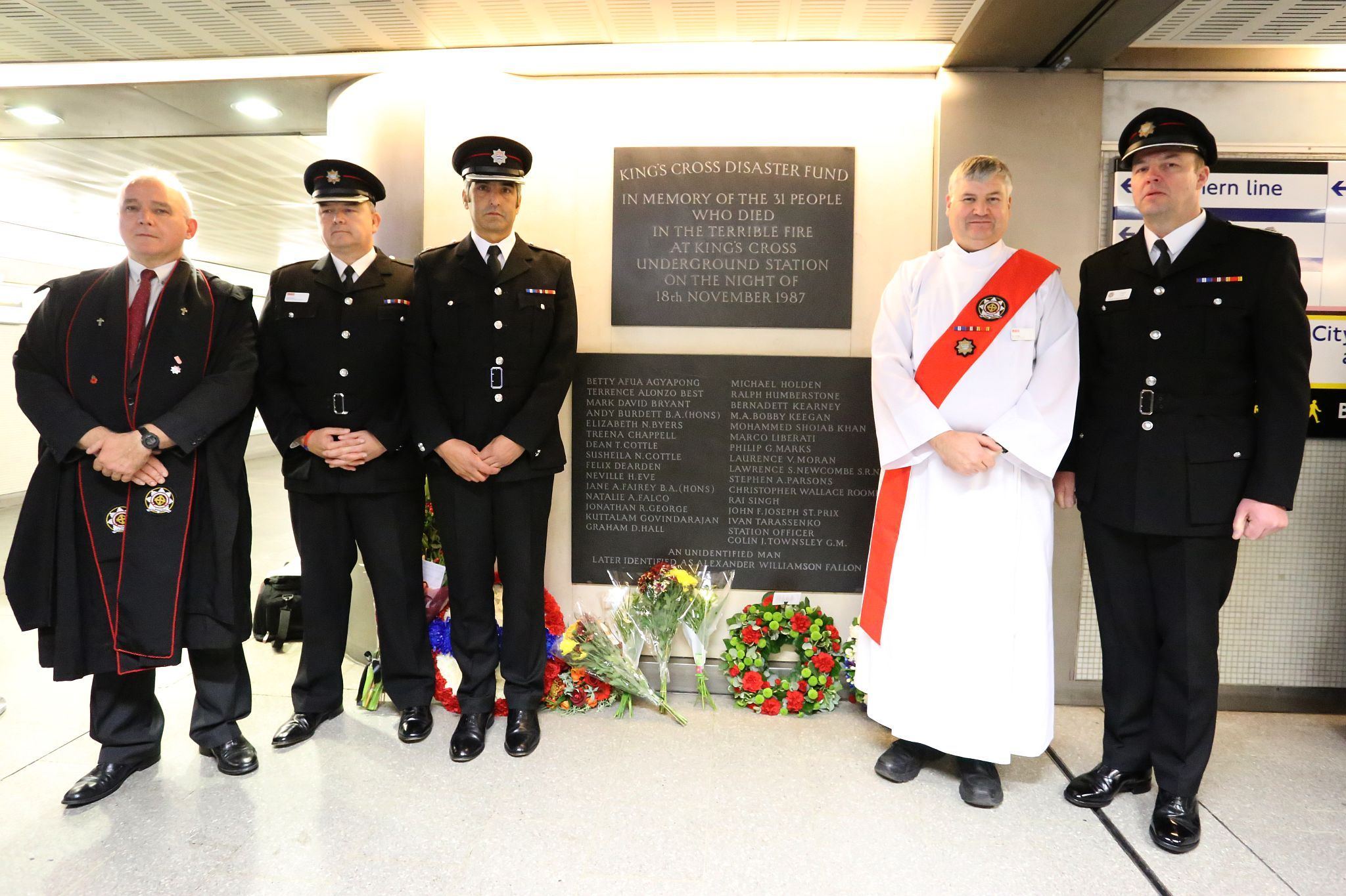 London Fire Brigade Kings Cross Fire Memorial Service, 18-Nov-2016.