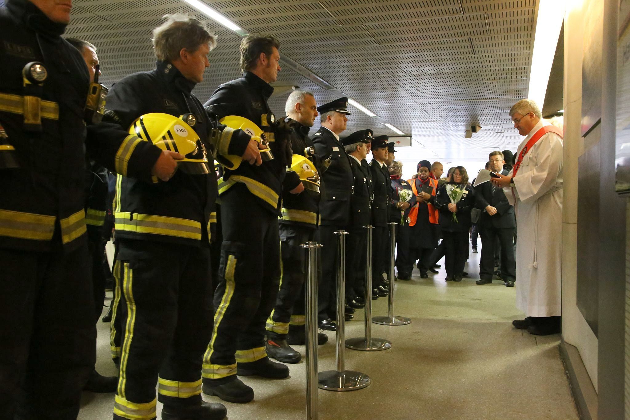 London Fire Brigade Kings Cross Fire Memorial Service, 18-Nov-2016.