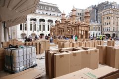 Olivier Grossetête cardboard City of London Guildhall, July 2019.
