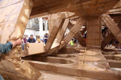 Olivier Grossetête cardboard City of London Guildhall, July 2019.