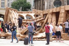 Olivier Grossetête cardboard City of London Guildhall, July 2019.