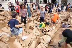 Olivier Grossetête cardboard City of London Guildhall, July 2019.