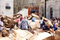 Olivier Grossetête cardboard City of London Guildhall, July 2019.