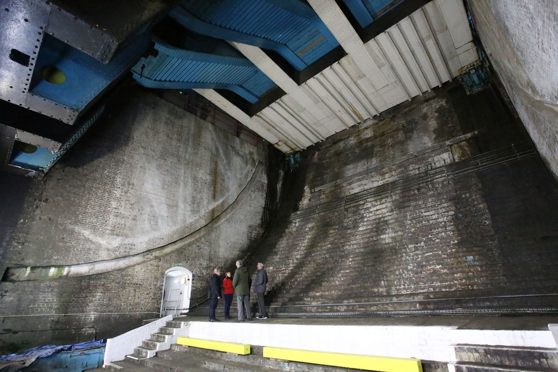 The bascule chamber of Tower Bridge's South pier. Tower Bridge Behind the Scenes engineering tour. 19-Nov-2019.
