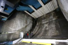 The bascule chamber of Tower Bridge's South pier. Tower Bridge Behind the Scenes engineering tour. 19-Nov-2019.
