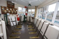 Tower Bridge's SE control cabin. Tower Bridge Behind the Scenes engineering tour. 19-Nov-2019.