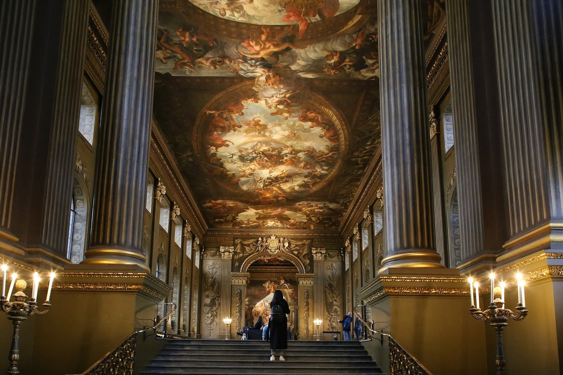 Greenwich Old Royal Naval College Painted Hall entrance stair case