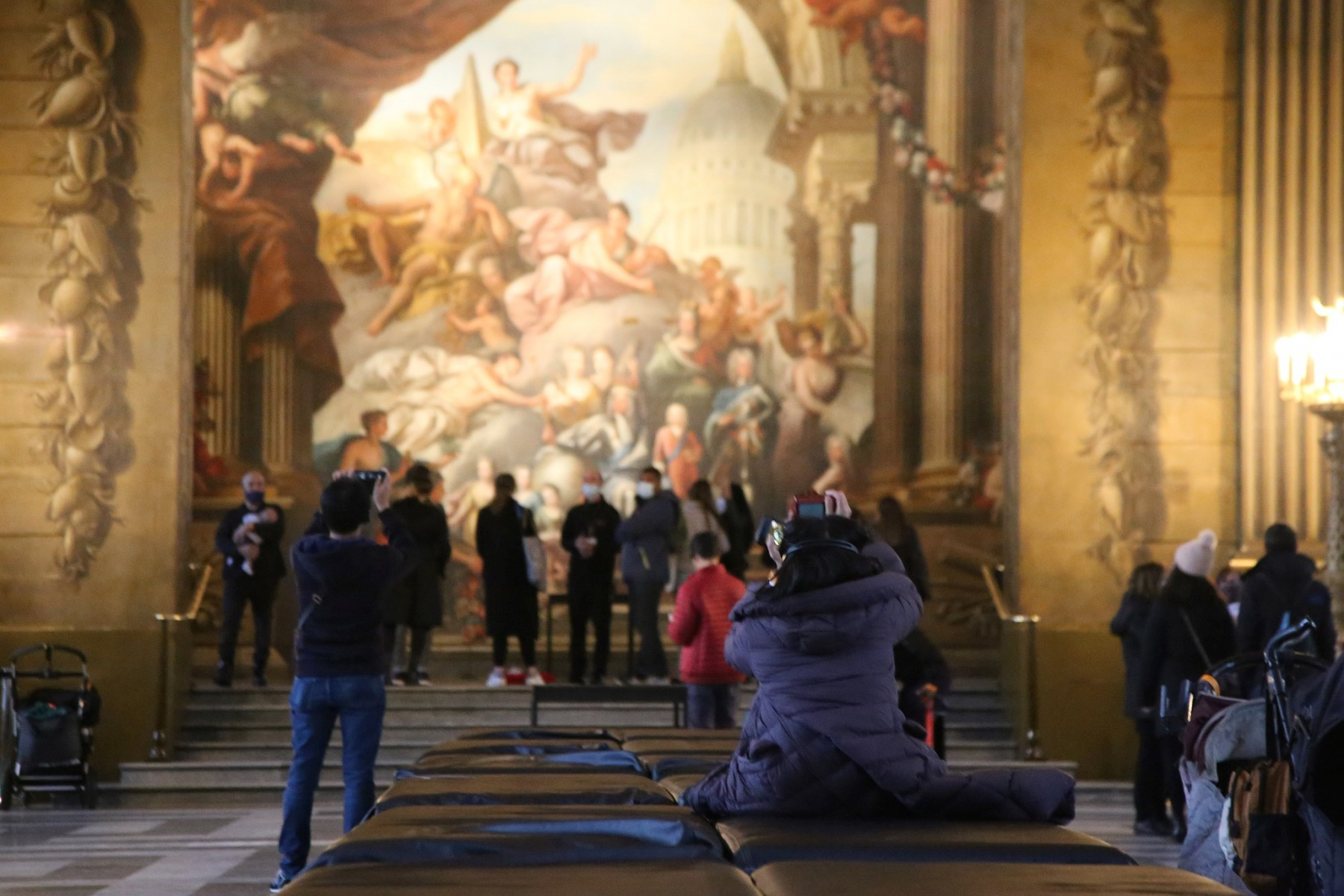 Greenwich Old Royal Naval College Painted Hall wall painting