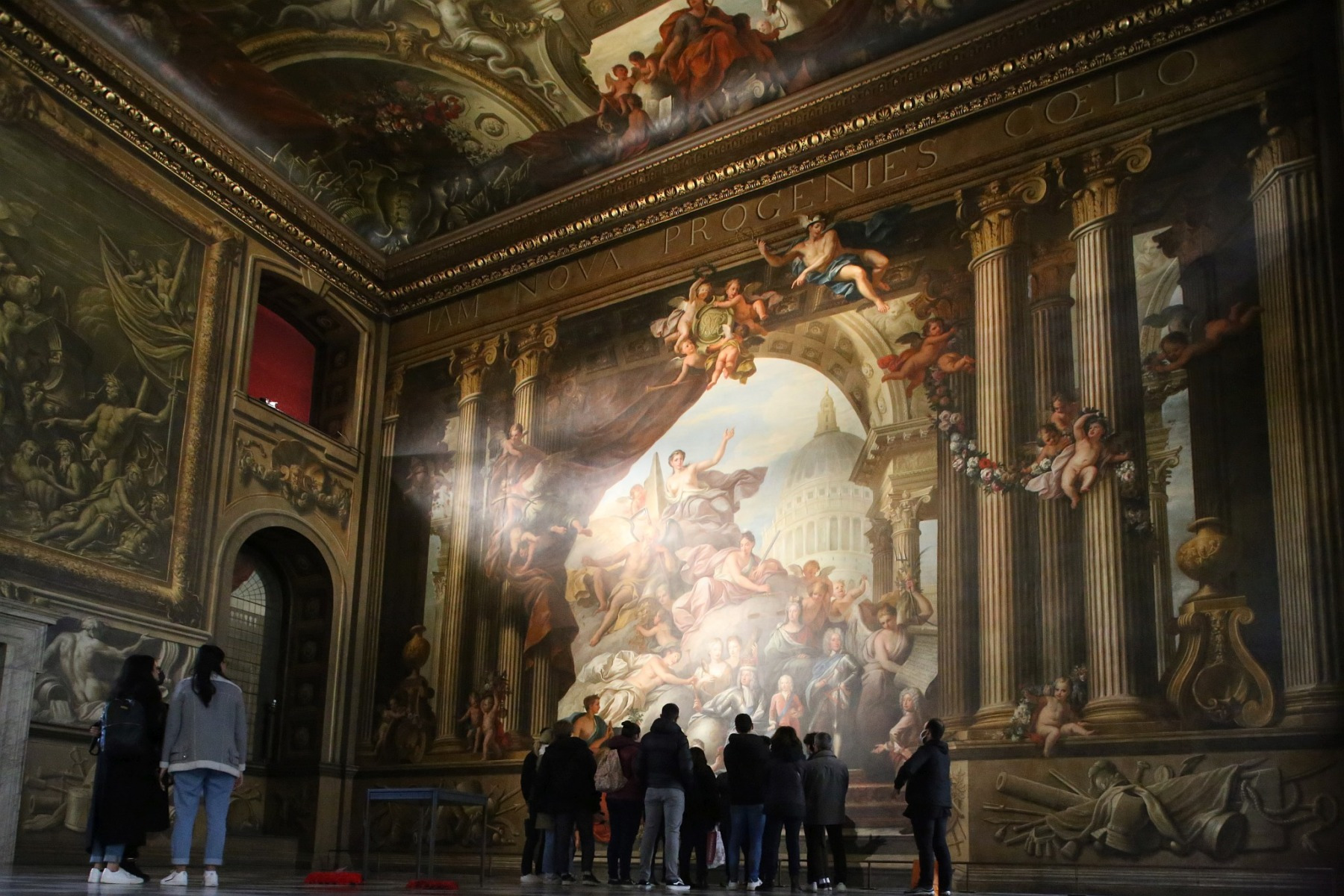 Greenwich Old Royal Naval College Painted Hall wall painting
