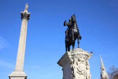 Statue of King Charles I in Whitehall by Trafalgar Square. 30-Jan-2022.