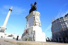 Statue of King Charles I in Whitehall by Trafalgar Square. 30-Jan-2022.