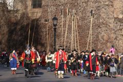 The English Civil War Society parade in the heart of London down The Mall and on to Horse Guards Parade on the annual march in commemoration of King Charles I, executed in Whitehall on 30-Jan-1649.