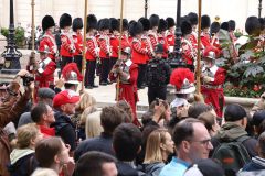The Honourable Artillery Company and Company of Pikemen and Musketeers at the reading of the Royal Proclamation of King Charles III as King, read from the steps of the Royal Exchange in the City of London.