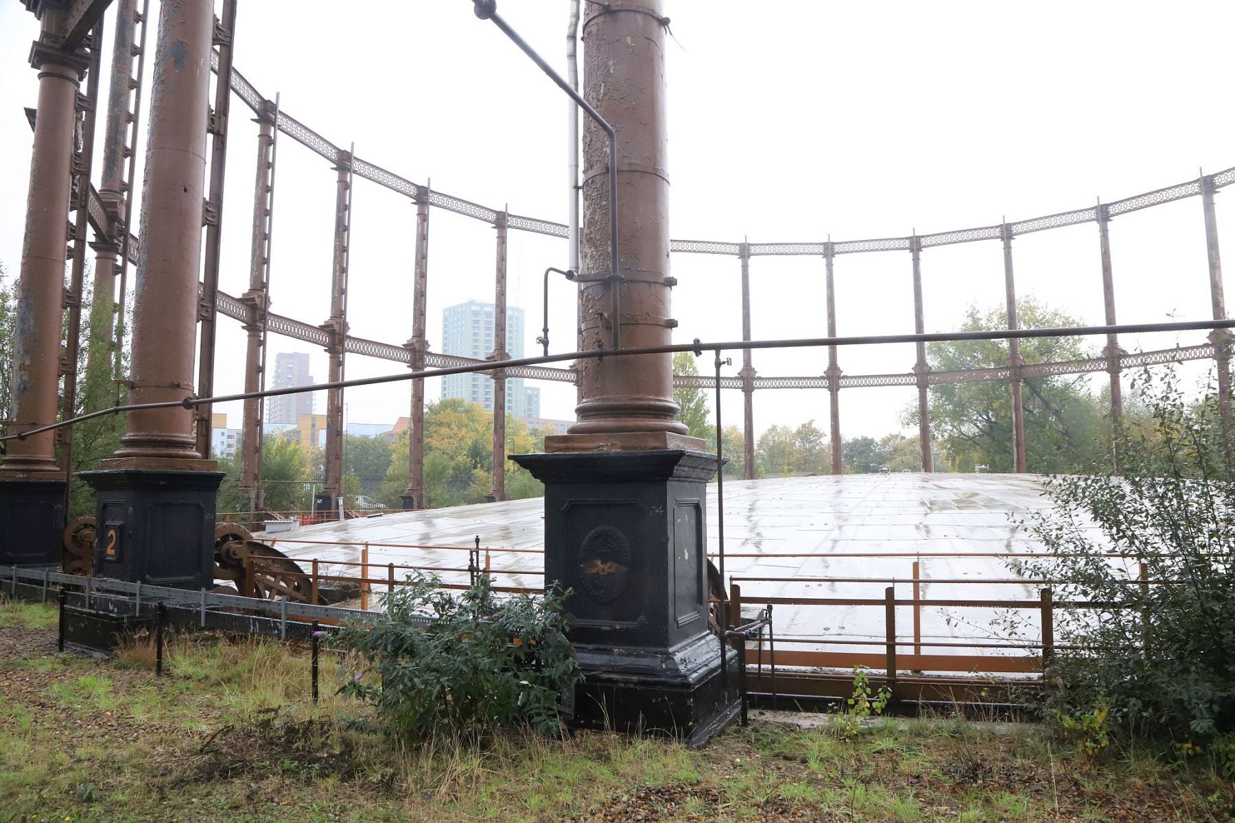 Disused gasworks at Bromley-by-Bow in East London