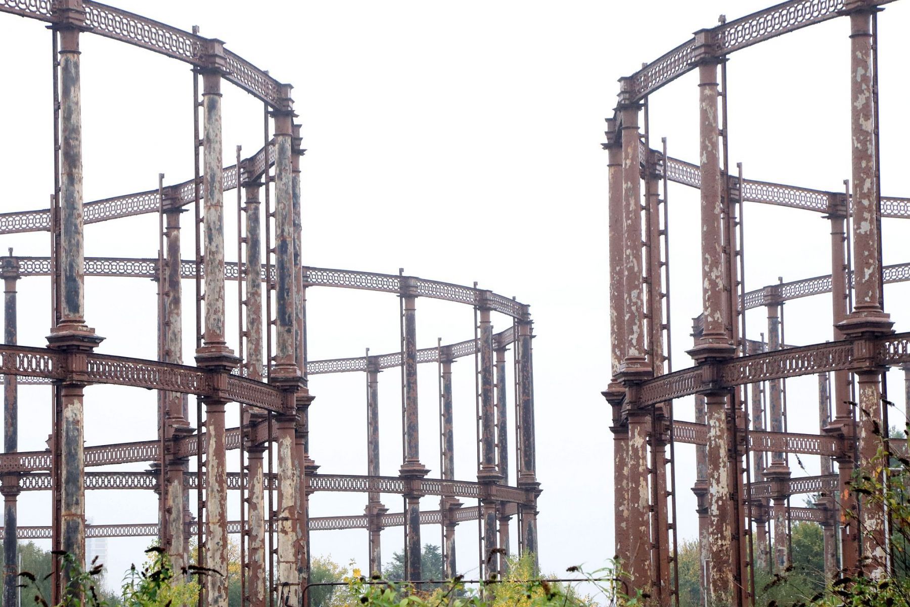 Disused gasworks at Bromley-by-Bow in East London