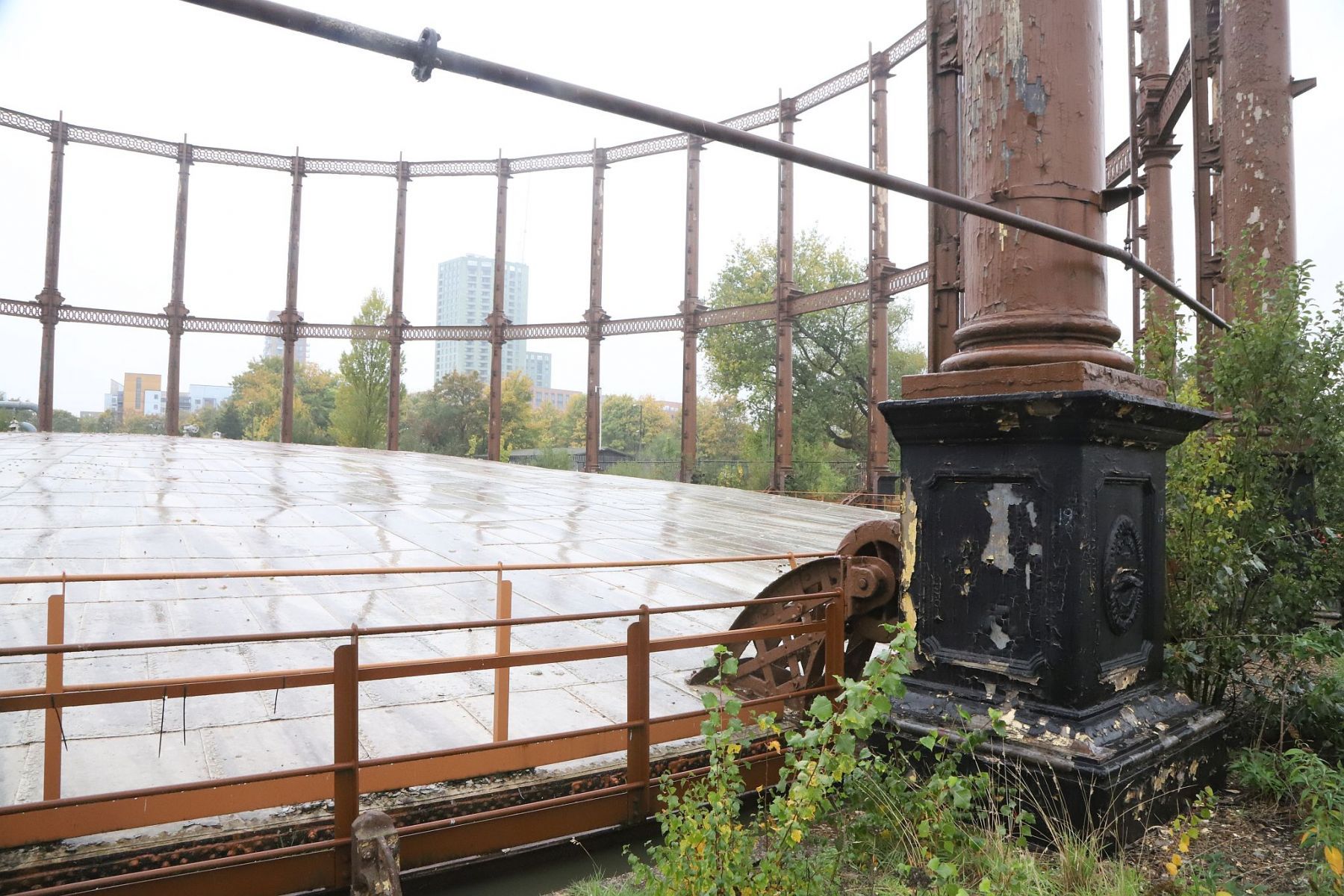 Disused gasworks at Bromley-by-Bow in East London