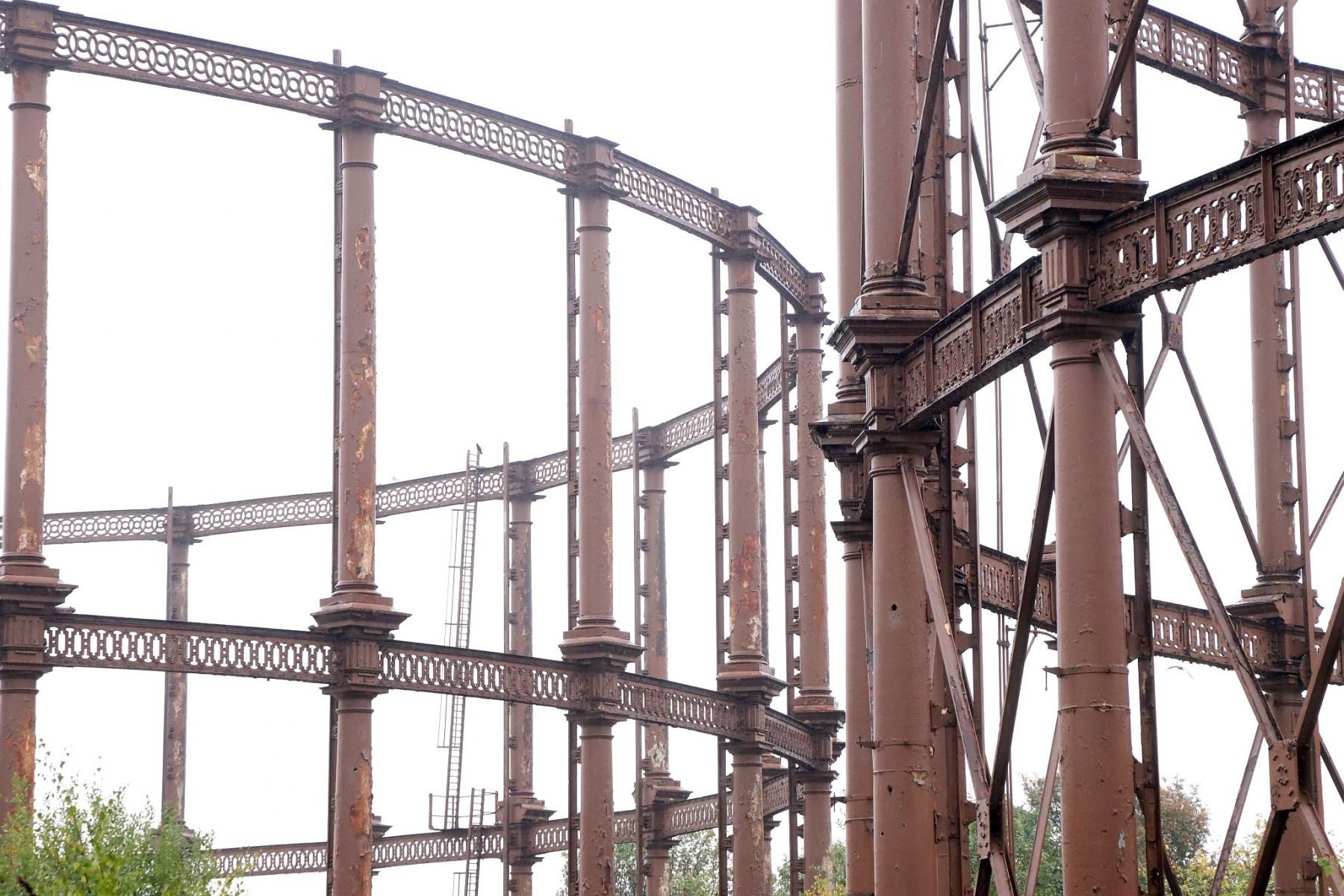 Disused gasworks at Bromley-by-Bow in East London