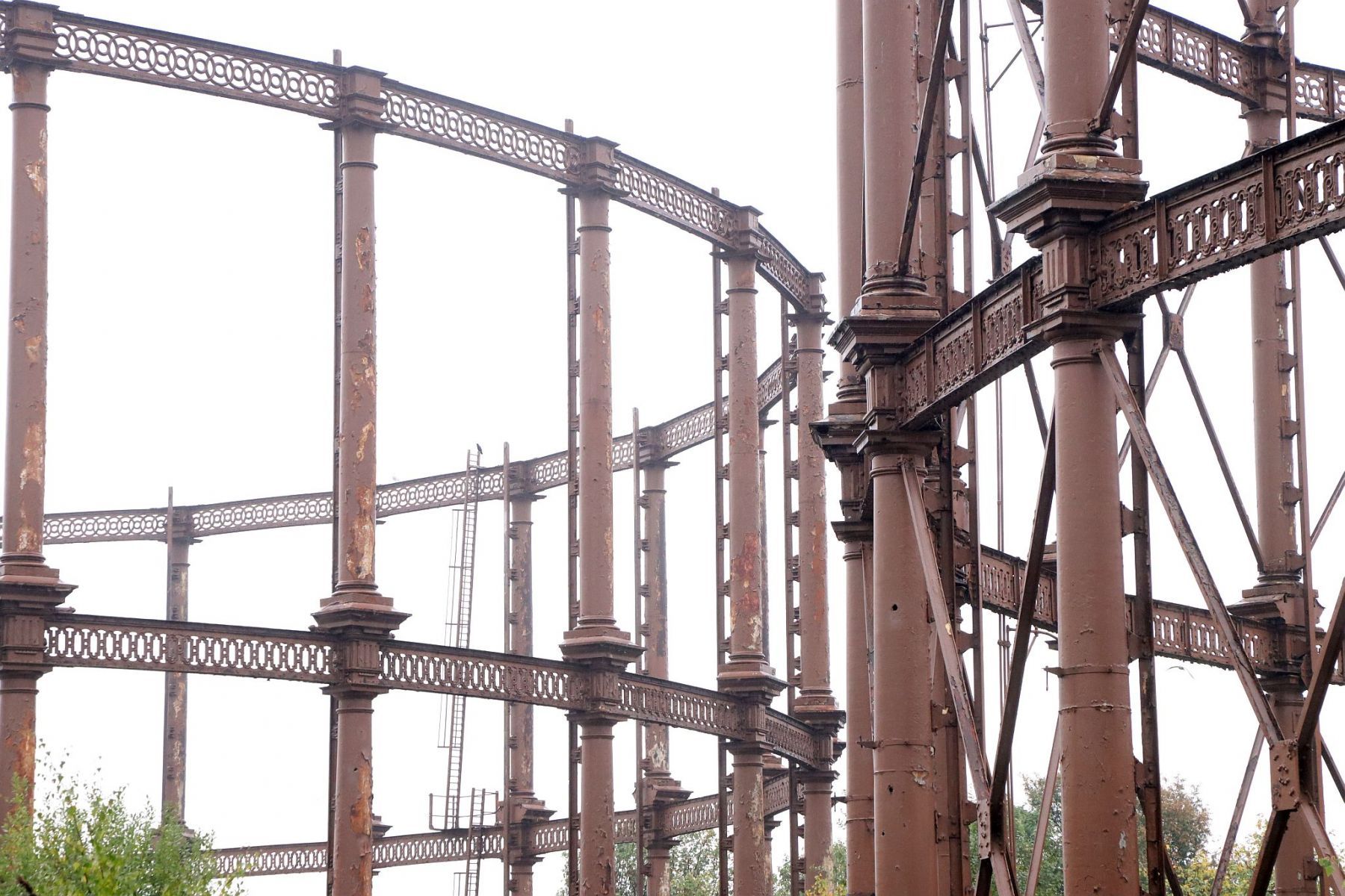 Disused gasworks at Bromley-by-Bow in East London