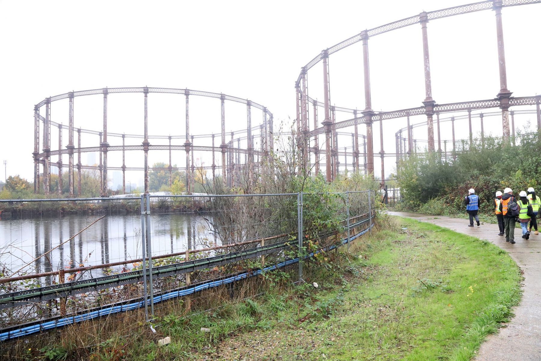 Disused gasworks at Bromley-by-Bow in East London