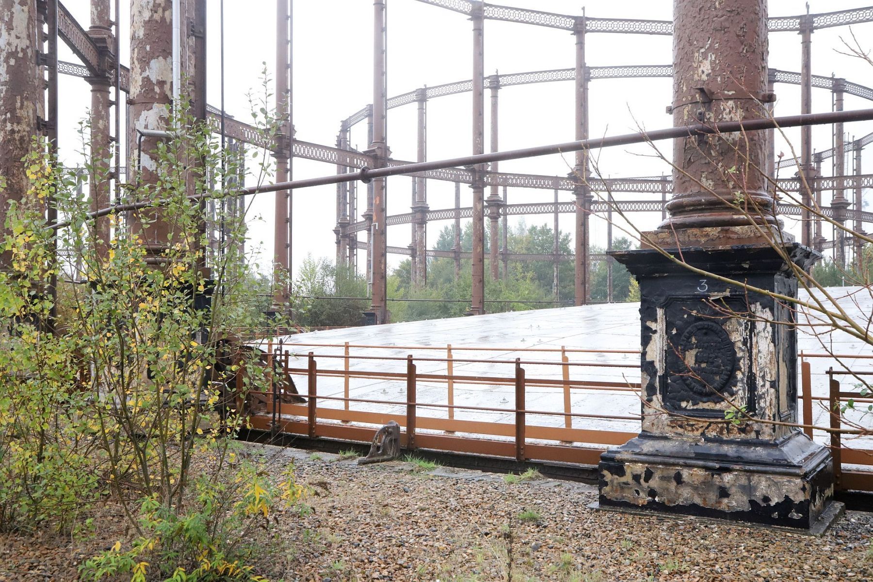 Disused gasworks at Bromley-by-Bow in East London