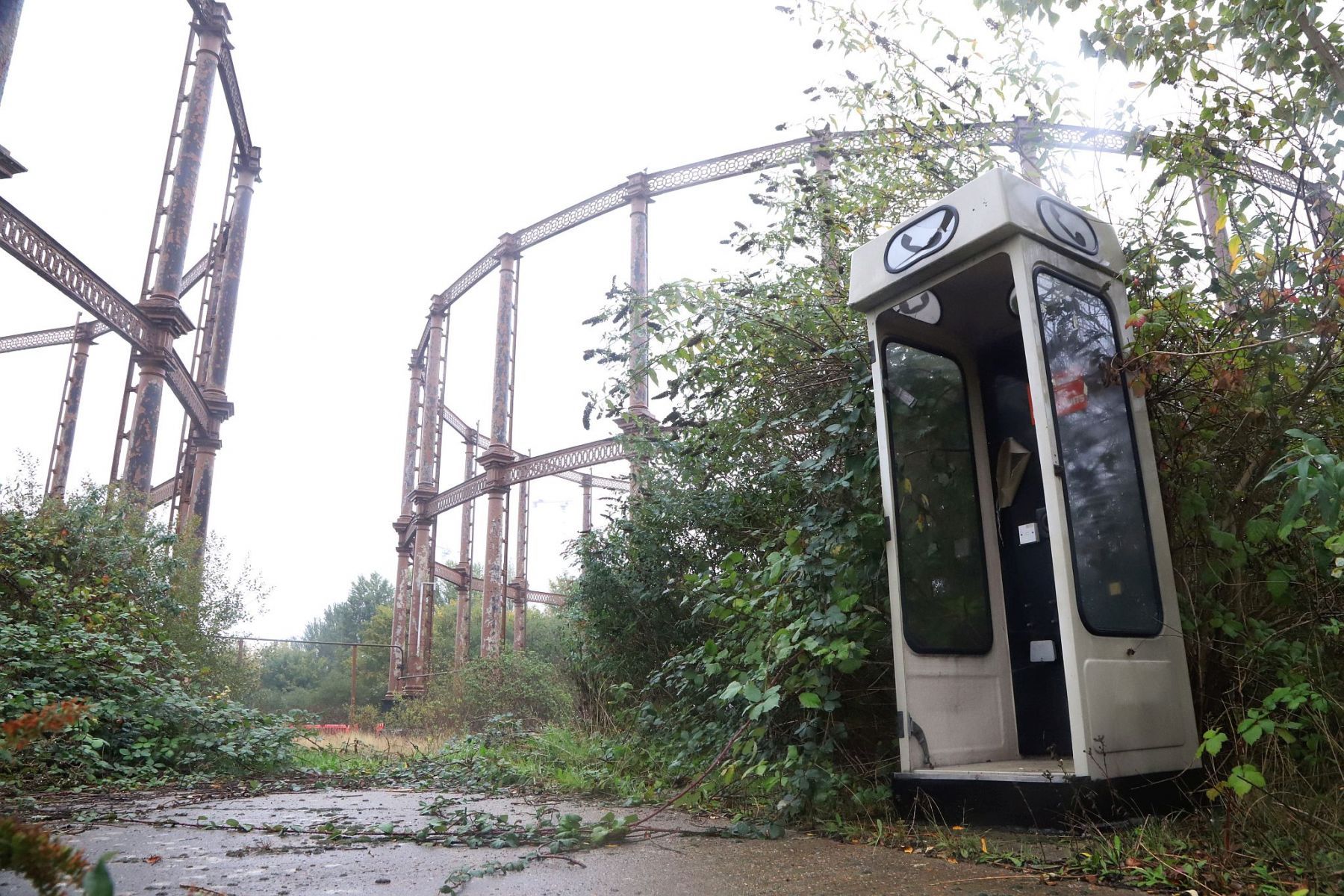 Disused gasworks at Bromley-by-Bow in East London
