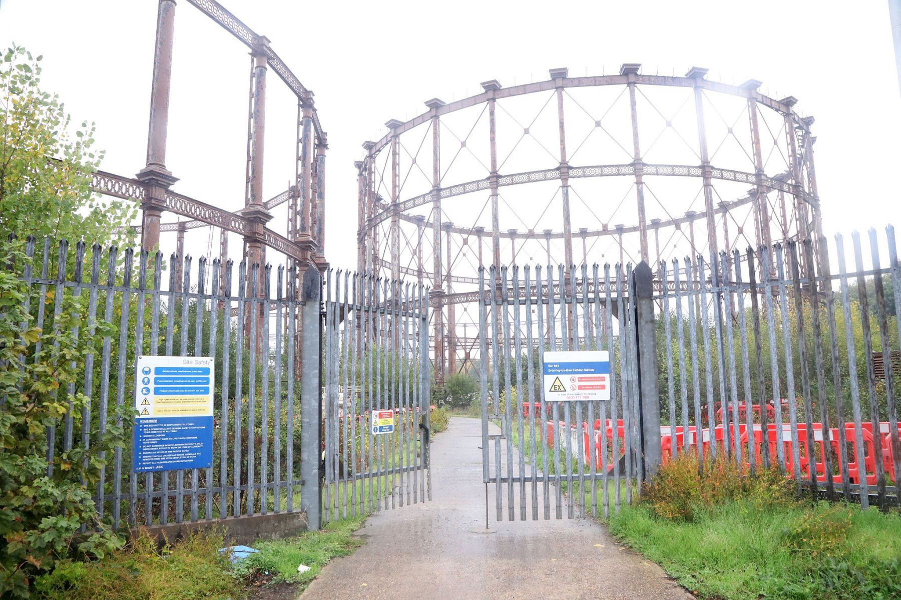 Disused gasworks at Bromley-by-Bow in East London