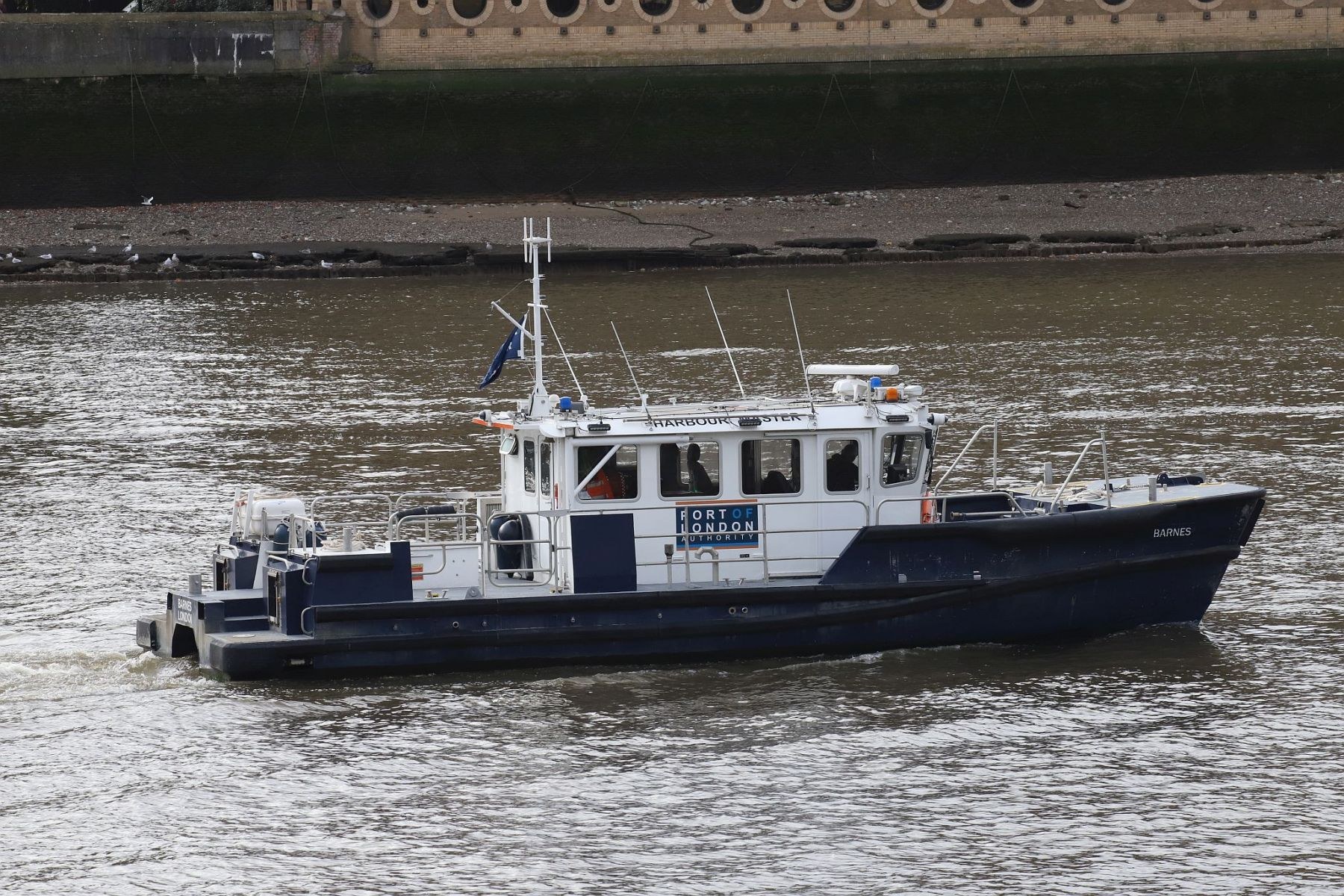 Port of London Authority Harbour Master boat "Barnes", 2022 River Thames Armistice Day flotilla