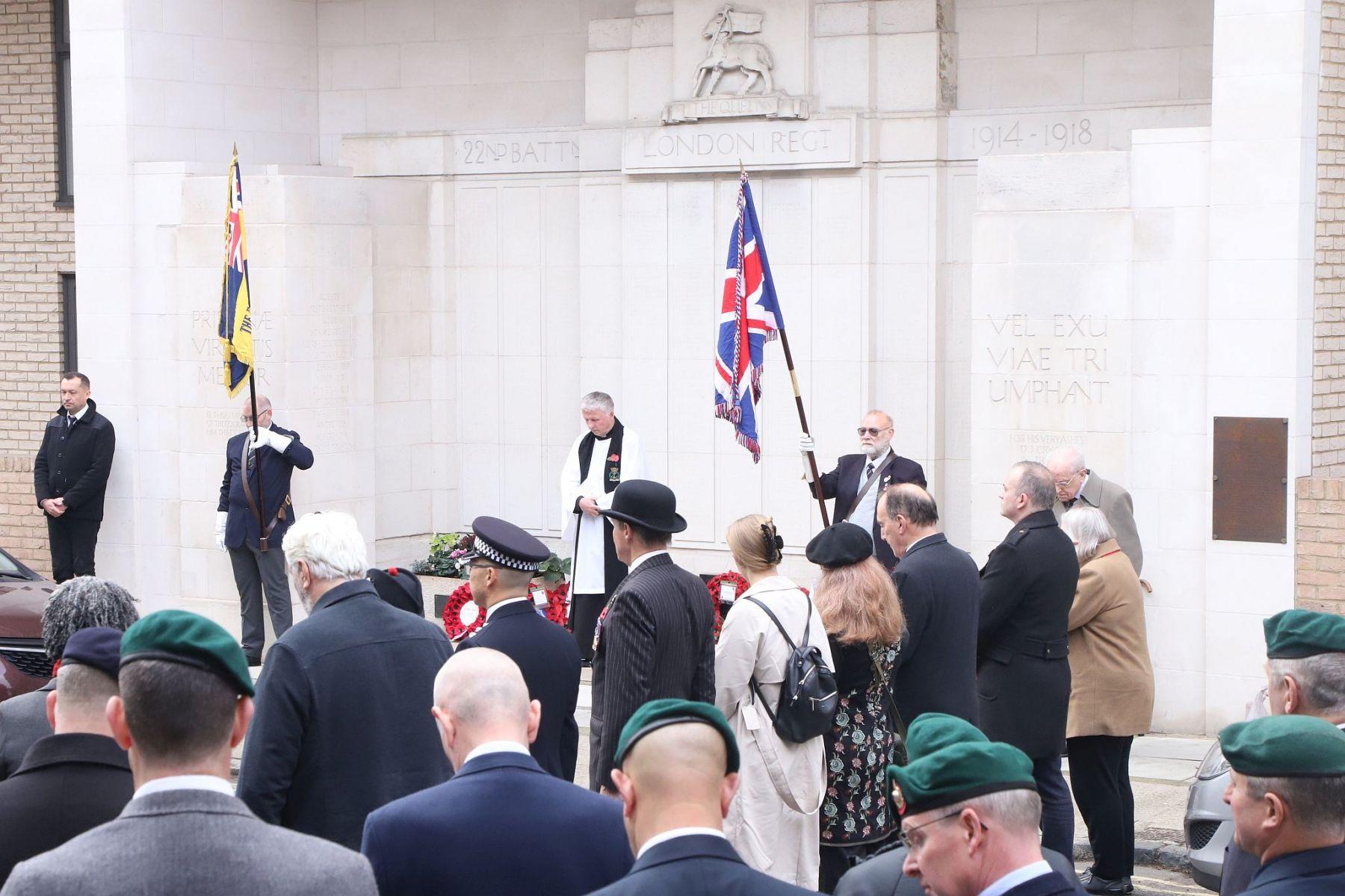 Bermondsey Old Jamaica Road London Regiment War Memorial, Remembrance Sunday 2022