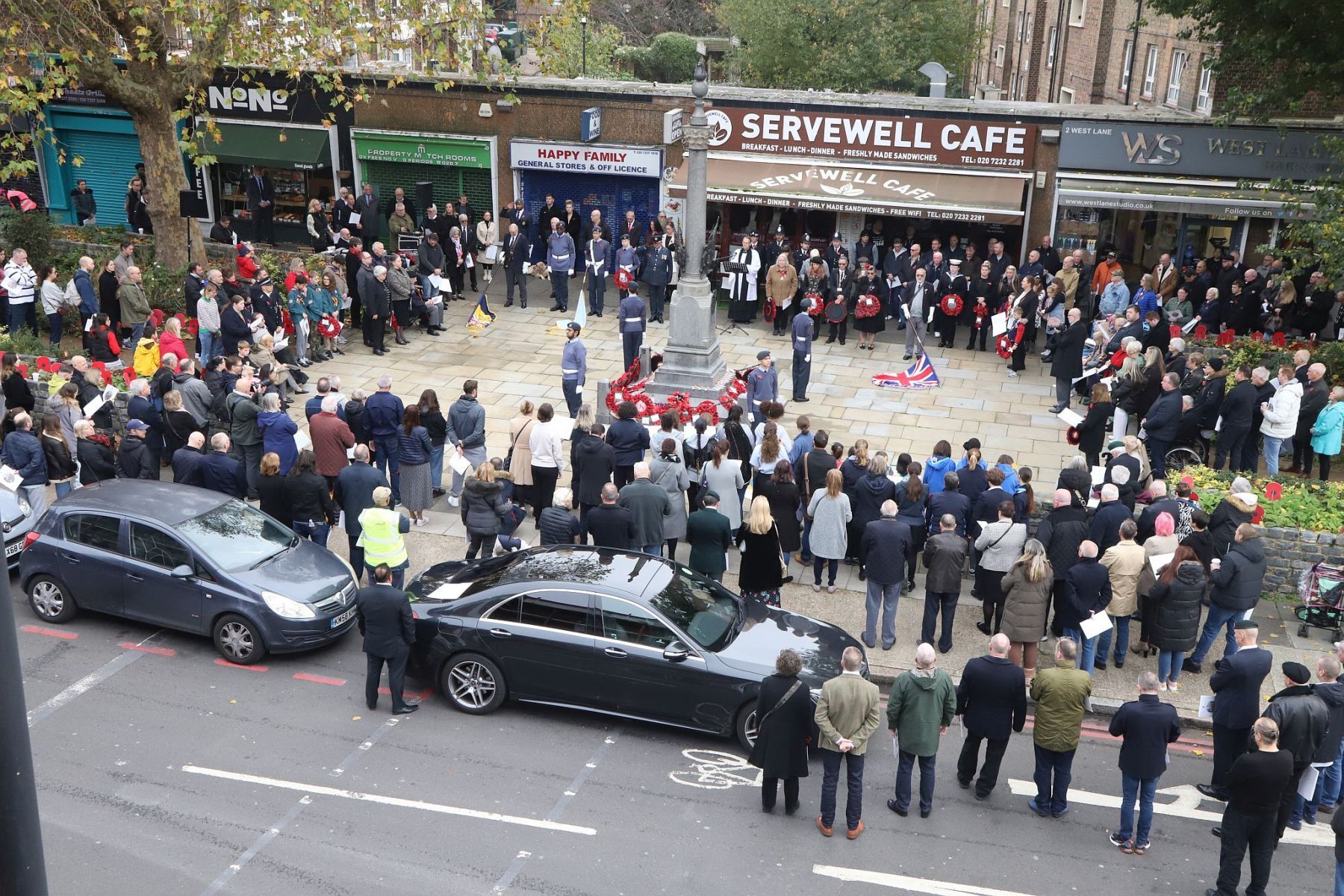 Bermondsey West Lane War Memorial, Remembrance Sunday 2022