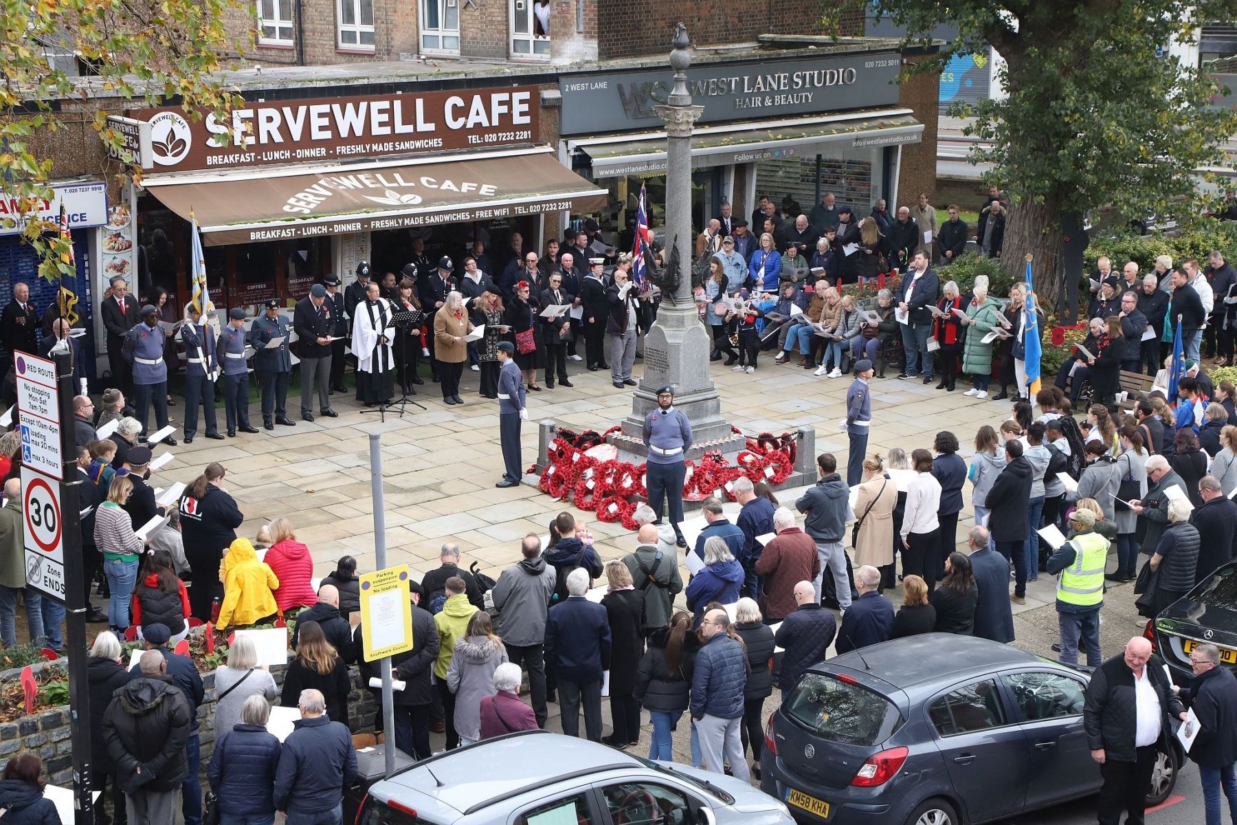Bermondsey West Lane War Memorial, Remembrance Sunday 2022