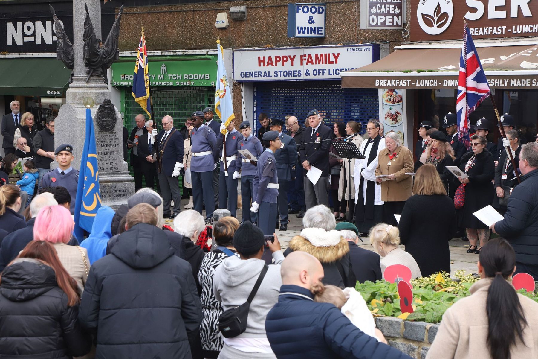 Bermondsey West Lane War Memorial, Remembrance Sunday 2022