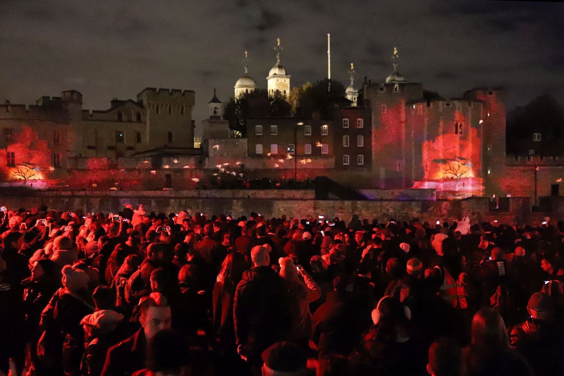Unboxed at the Tower of London projects imagery on to the walls