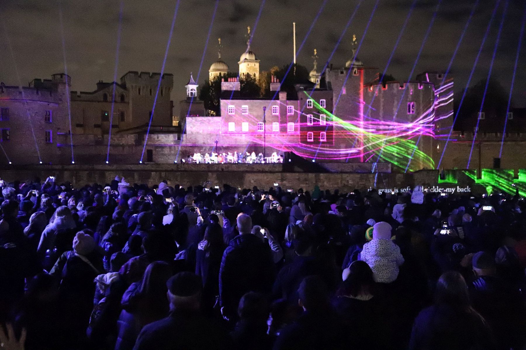 Unboxed at the Tower of London projects imagery on to the walls