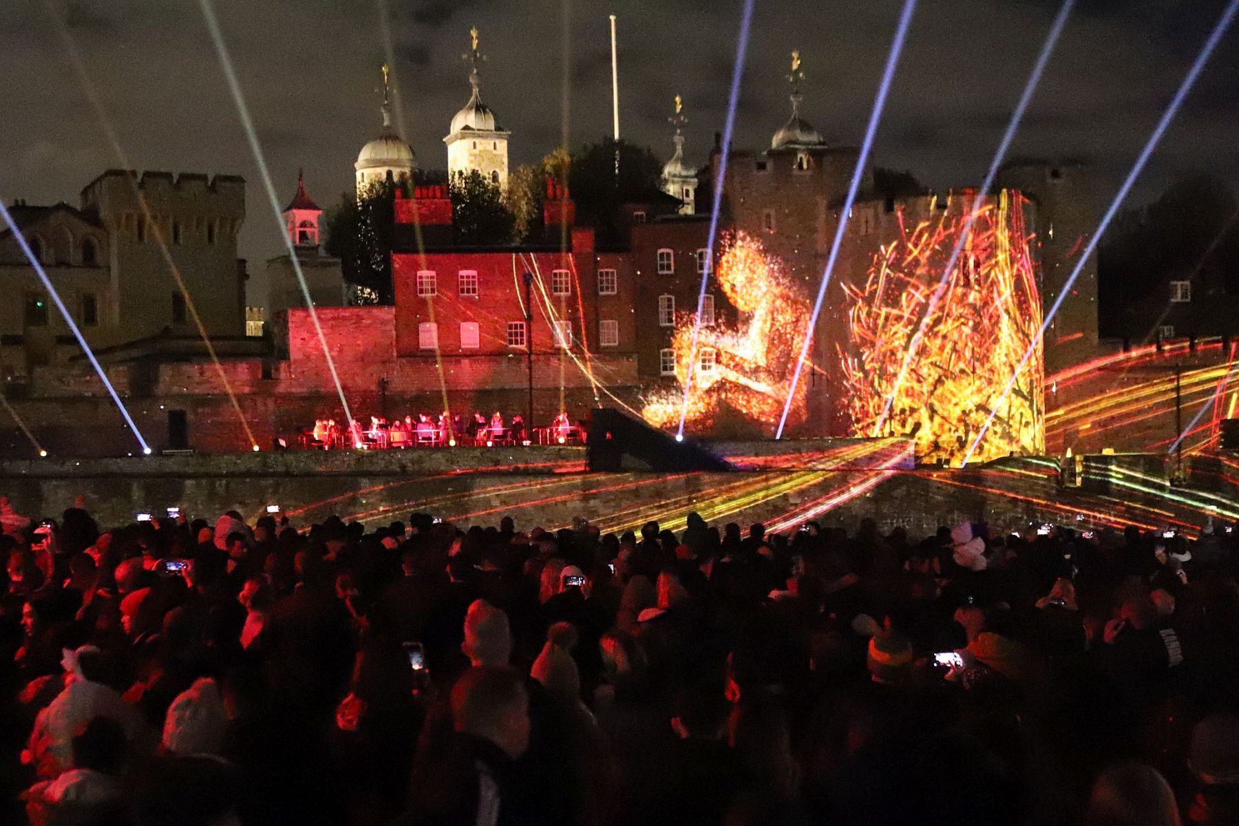 Unboxed at the Tower of London projects imagery on to the walls