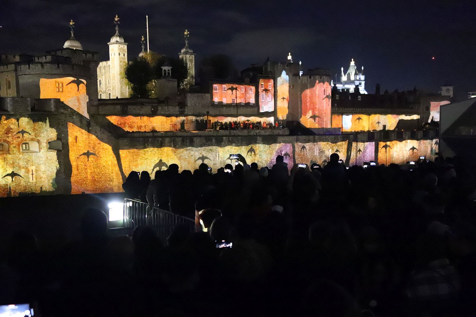 Unboxed presents About Us at the Tower of London projects imagery on to the walls