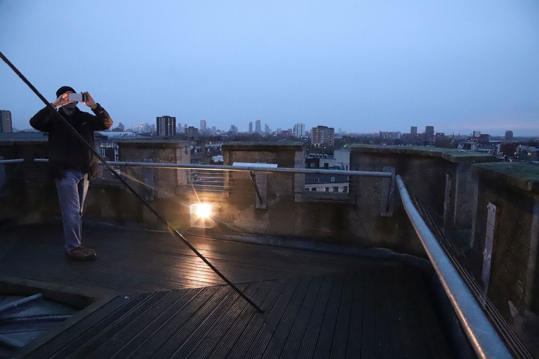 The view from the roof of St. Augustine's Tower, Hackney, London