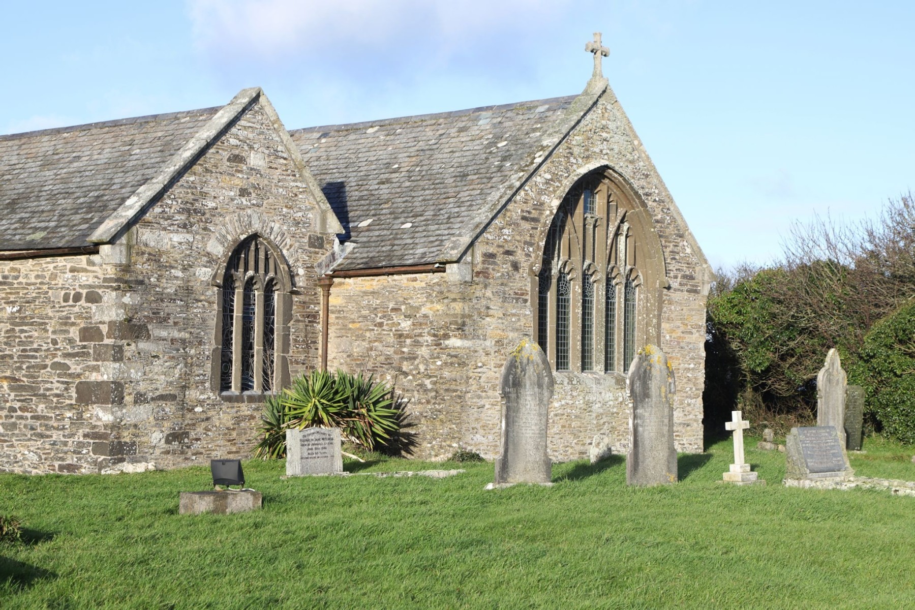The eastern end of St. Eval Parish Church near Newquay in Cornwall