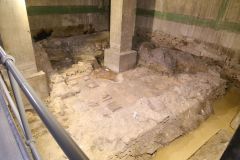 Billingsgate Roman House and Roman Baths in the City of London on Lower Thames Street. Photo taken in 2022.