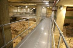 Billingsgate Roman House and Roman Baths in the City of London on Lower Thames Street. Photo taken in 2022.