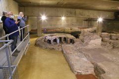 Billingsgate Roman House and Roman Baths in the City of London on Lower Thames Street. Photo taken in 2022.