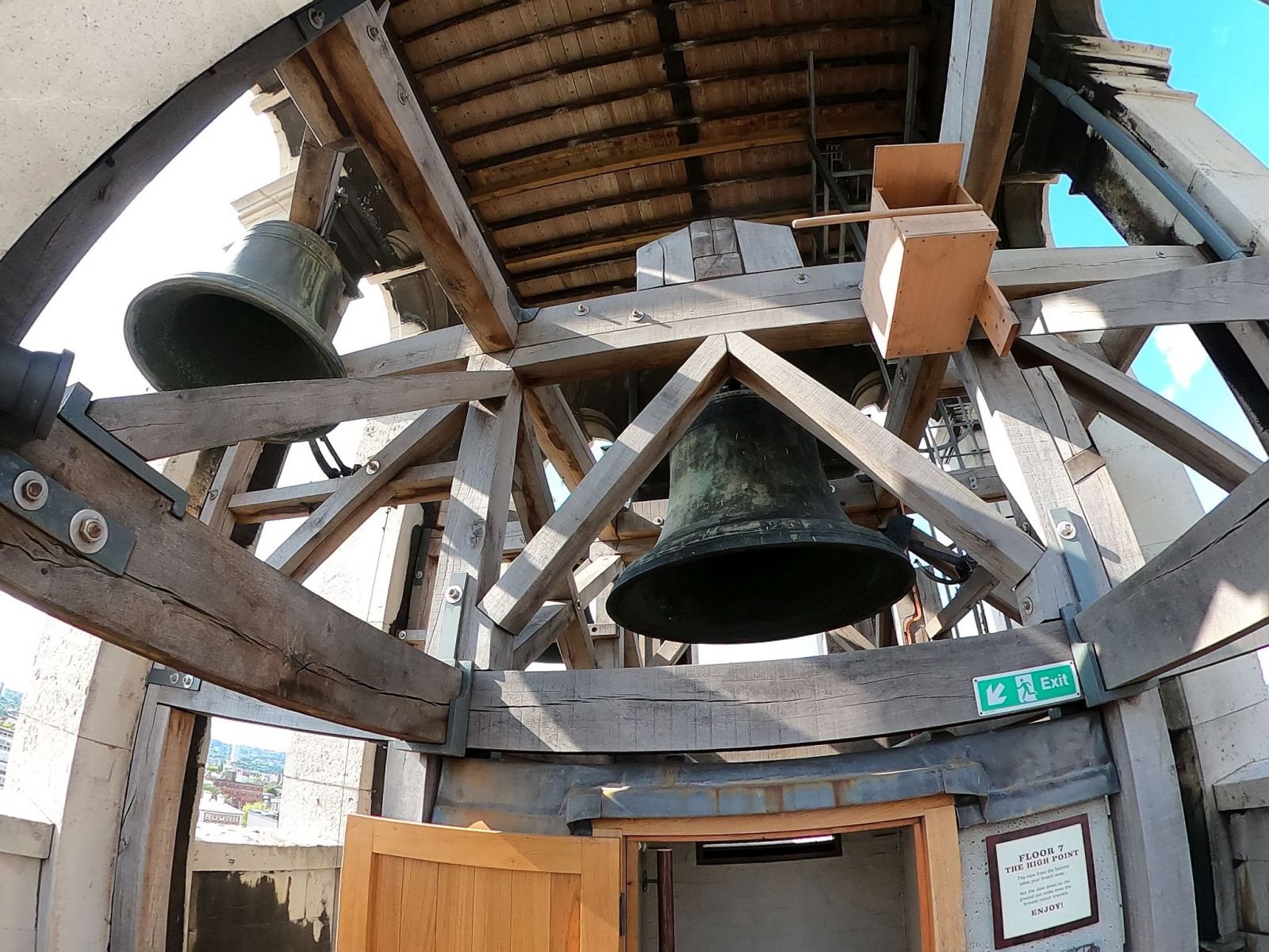 The bell frame  of the Caledonian Park Clock Tower