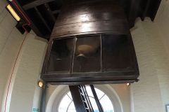The pendulum of the clock mechanism of the Caledonian Park Clock Tower