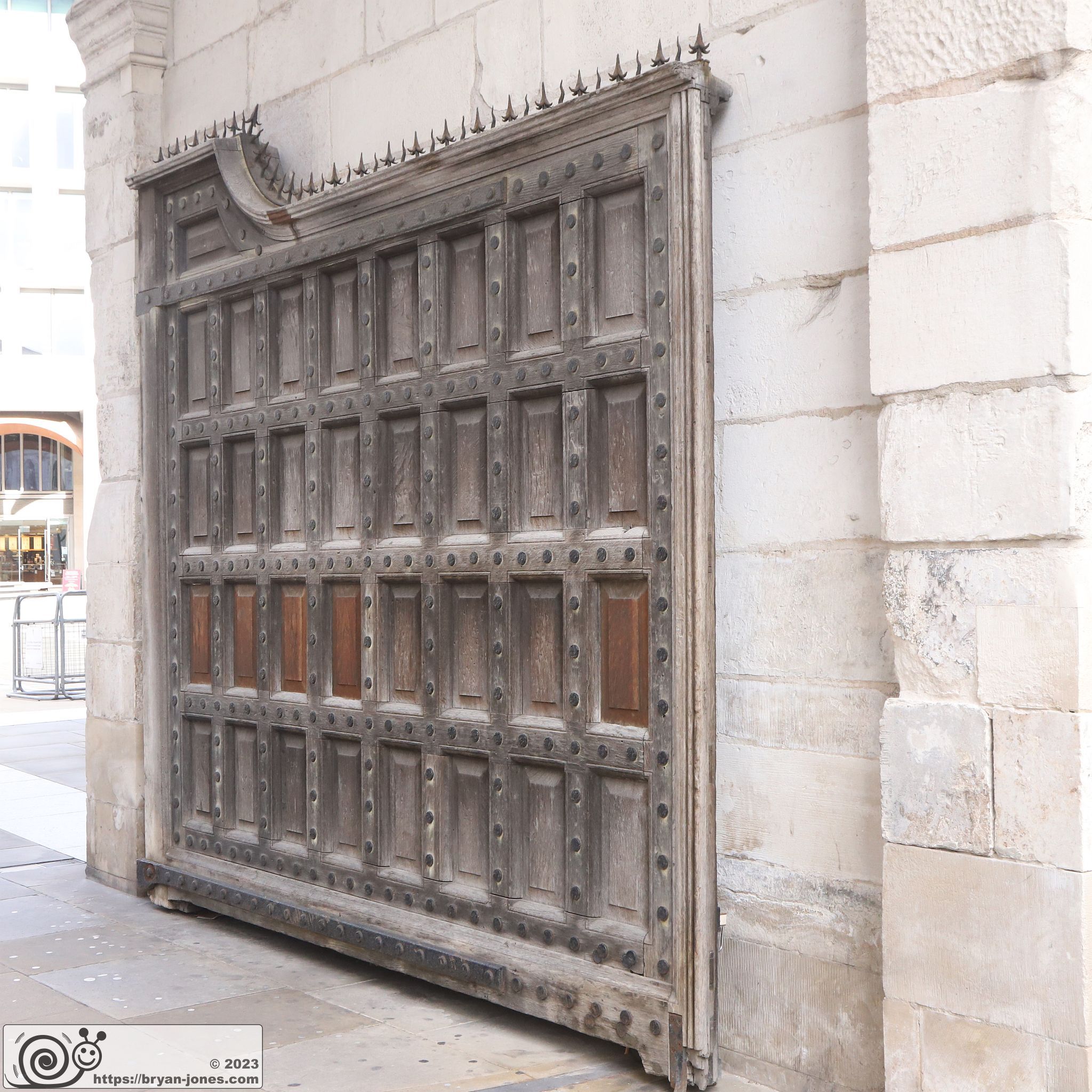 Eastern wooden gate, looking North