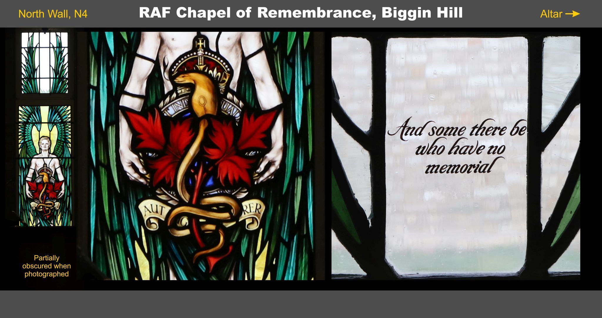 Stained glass window, Biggin Hill RAF Memorial Chapel. Royal Air Force, World War Two Battle of Britain. 03-Mar-2023. 3rd March 2023.