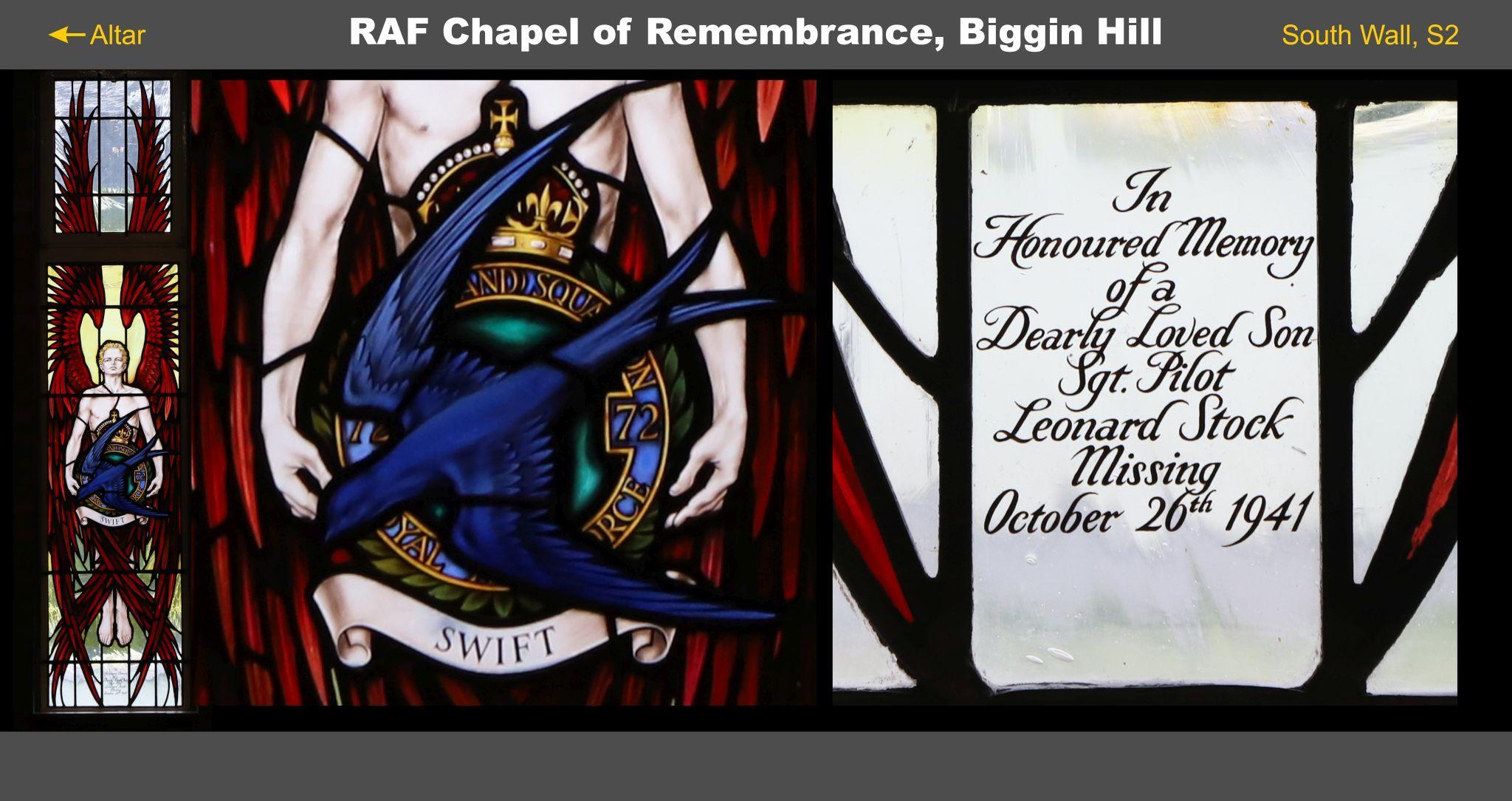 Stained glass window, Biggin Hill RAF Memorial Chapel. Royal Air Force, World War Two Battle of Britain. 03-Mar-2023. 3rd March 2023.