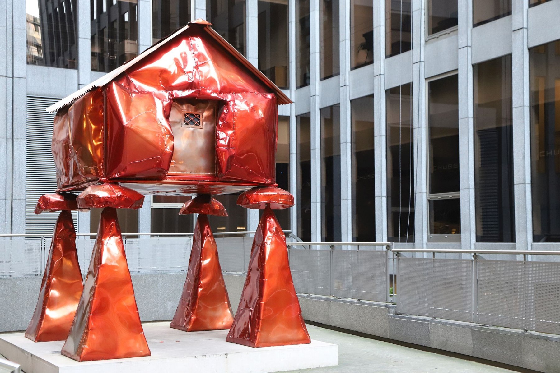The Granary by Jesse Pollock. Sculpture in the City of London January 2023.