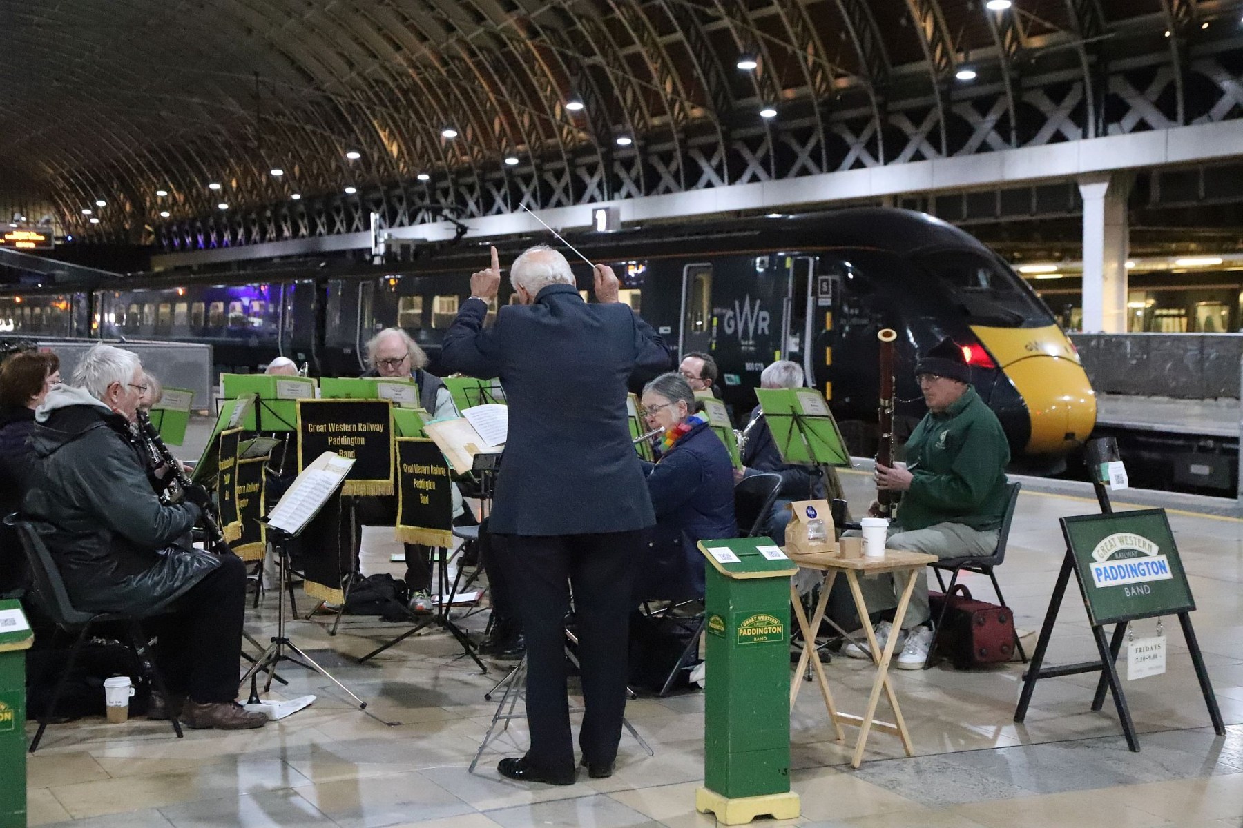 Great Western Railway Paddington Band Friday evening performance at London Paddington Railway Station, 3rd March 2023, 03-Mar-2023