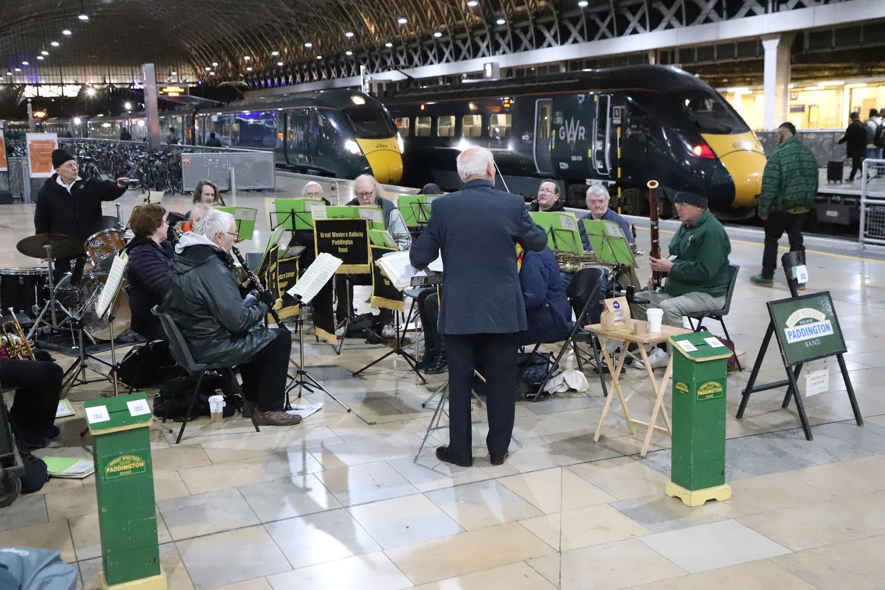 Great Western Railway Paddington Band Friday evening performance at London Paddington Railway Station, 3rd March 2023, 03-Mar-2023