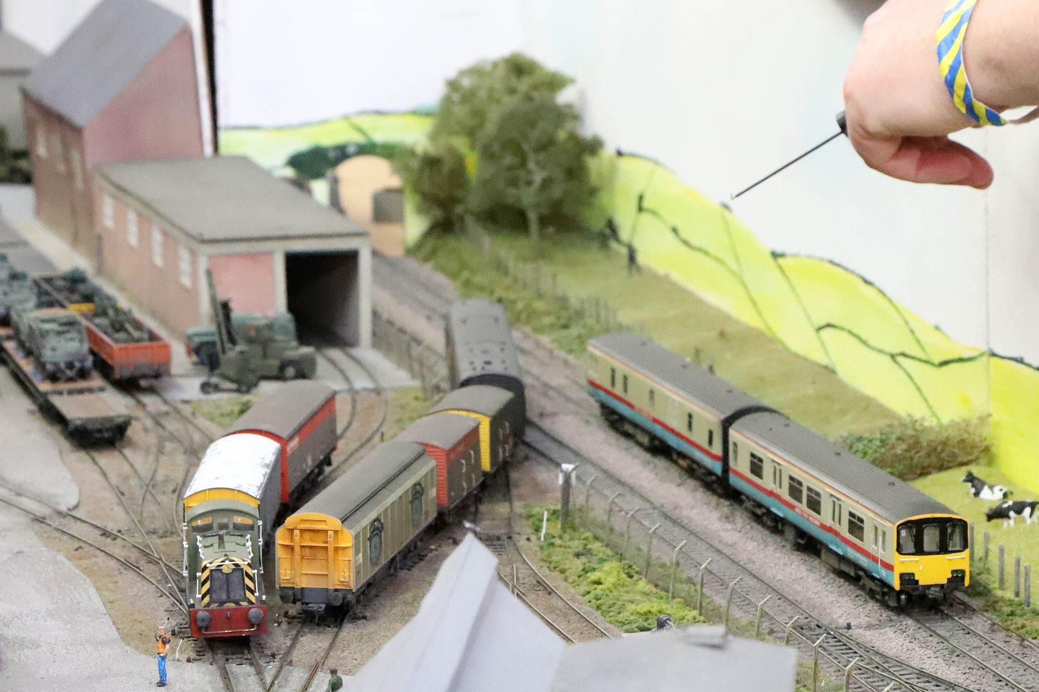 Dovington Camp OO Gauge model railway layout. 2023 London Festival of Railway Modelling, Alexandra Palace, London