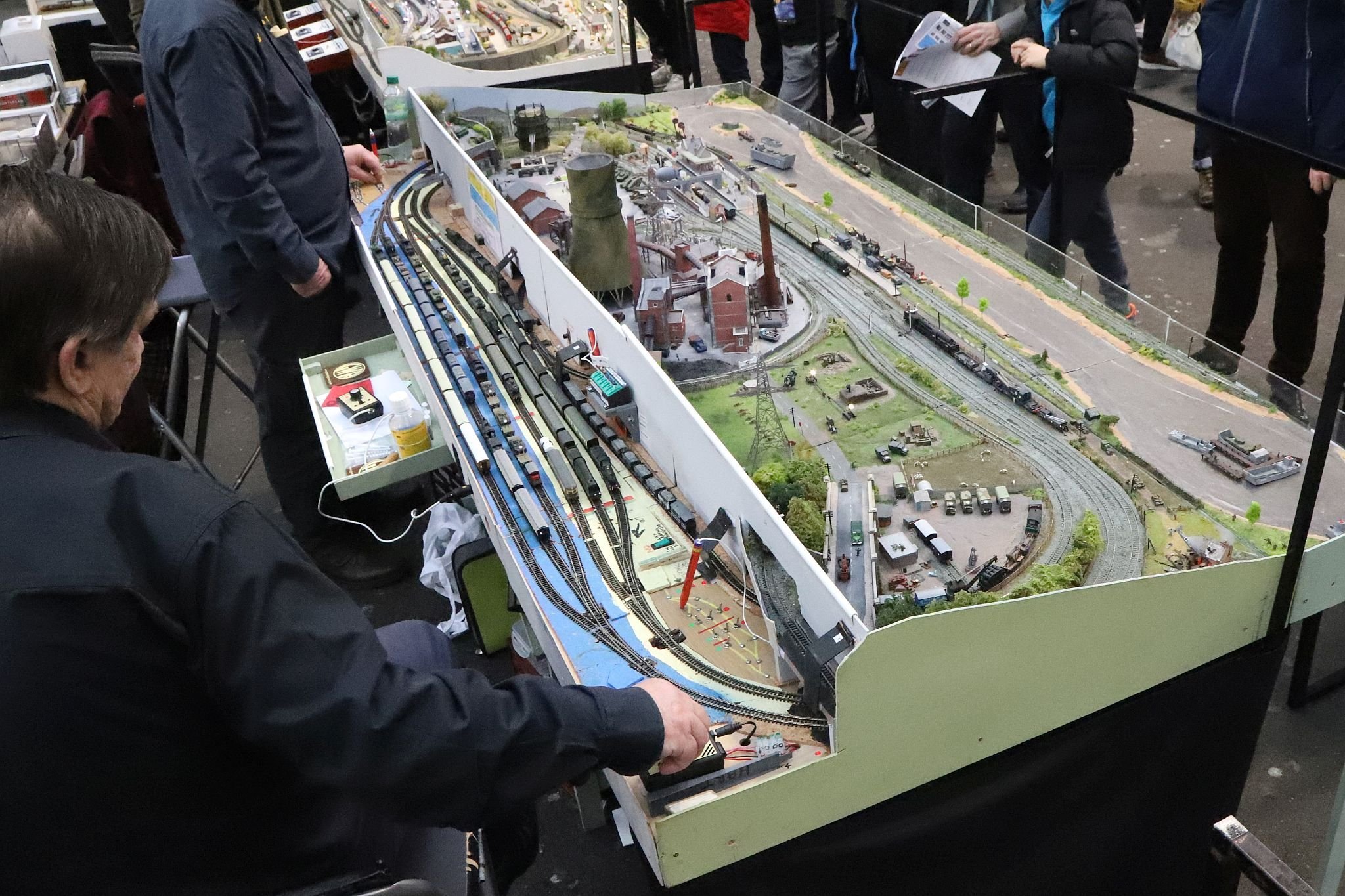Hartley Poole Too N Gauge model railway layout. 2023 London Festival of Railway Modelling, Alexandra Palace, London